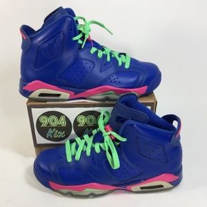 Nike Air Jordan 6 Retro, Game Royal, Sz 6.5Y